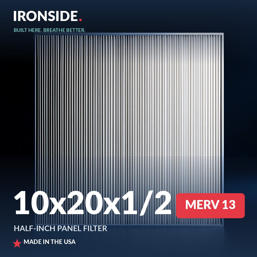10x20x1/2 Half Inch Panel MERV 13 Air Filter — Ironside