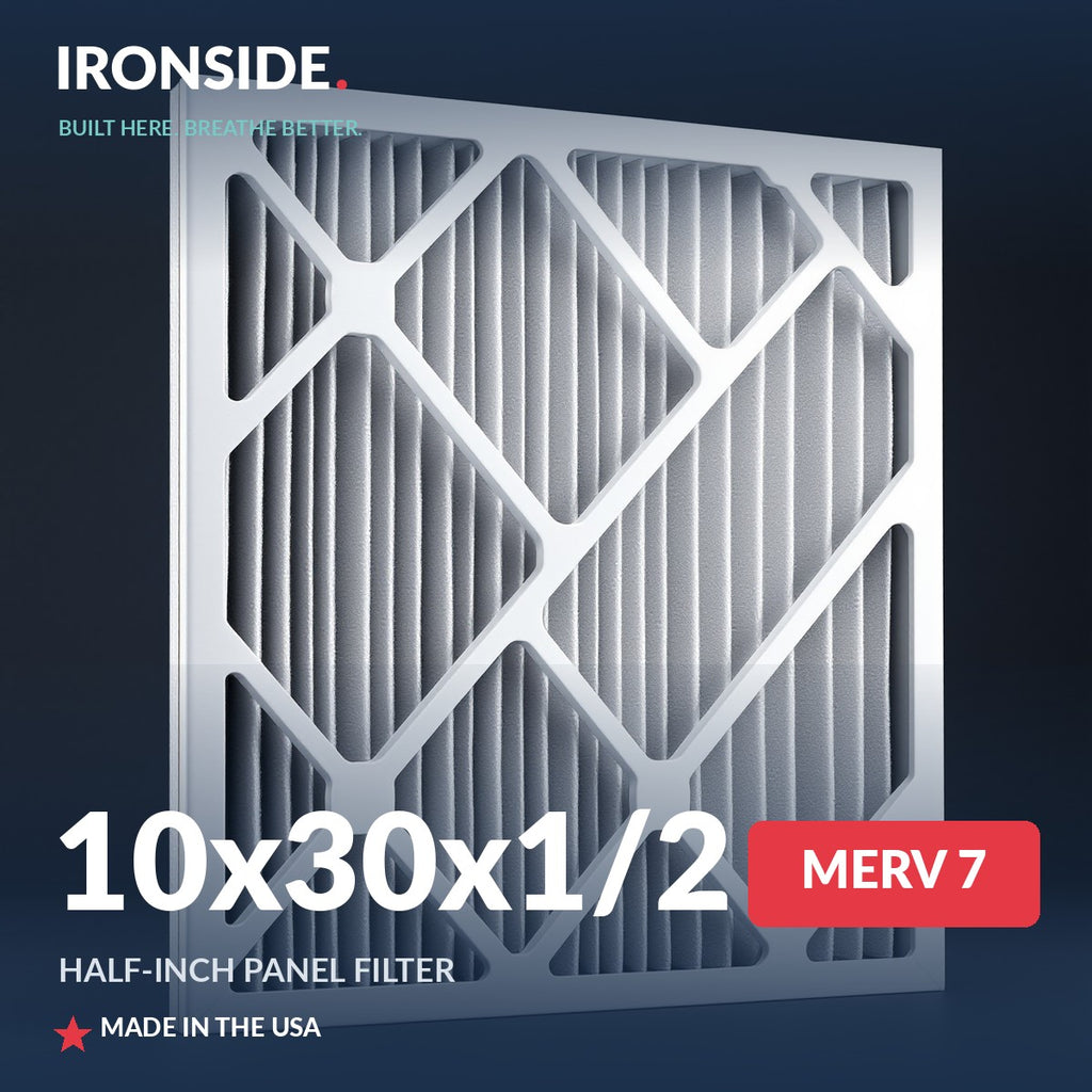 10x30x1/2 Half Inch Panel MERV 7 Air Filter — Ironside