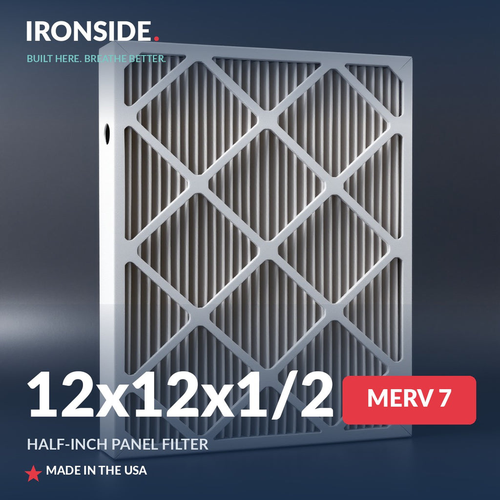 12x12x1/2 Half Inch Panel MERV 7 Air Filter — Ironside
