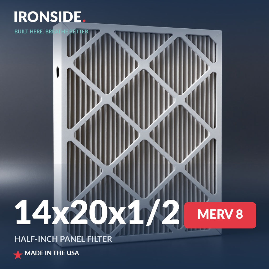14x20x1/2 Half Inch Panel MERV 8 Air Filter — Ironside