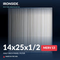14x25x1/2 Half Inch Panel MERV 13 Air Filter — Ironside
