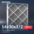 14x30x1/2 Half Inch Panel MERV 7 Air Filter — Ironside