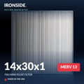 14x30x1 MERV 13 Tru Mini Pleat Air Filter — Ironside