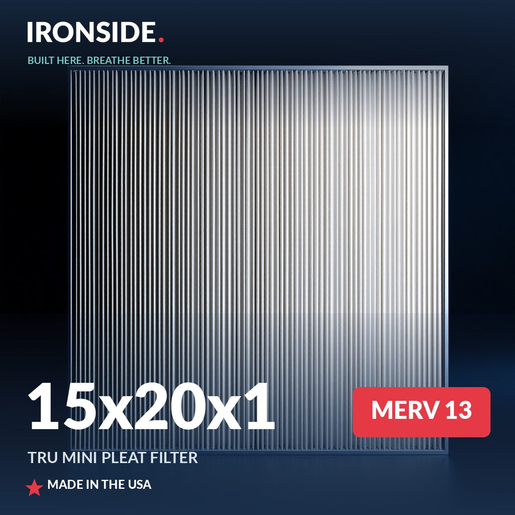 15x20x1 MERV 13 Tru Mini Pleat Air Filter — Ironside
