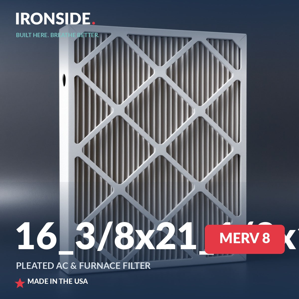 16_3/8x21_1/2x1 MERV 8 Air Filter — Ironside