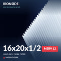 16x20x1/2 Half Inch Panel MERV 12 Air Filter — Ironside