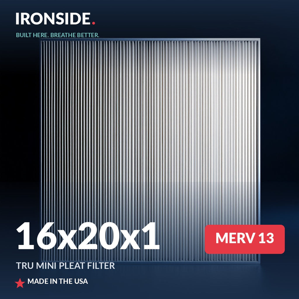16x20x1 MERV 13 Tru Mini Pleat Air Filter — Ironside