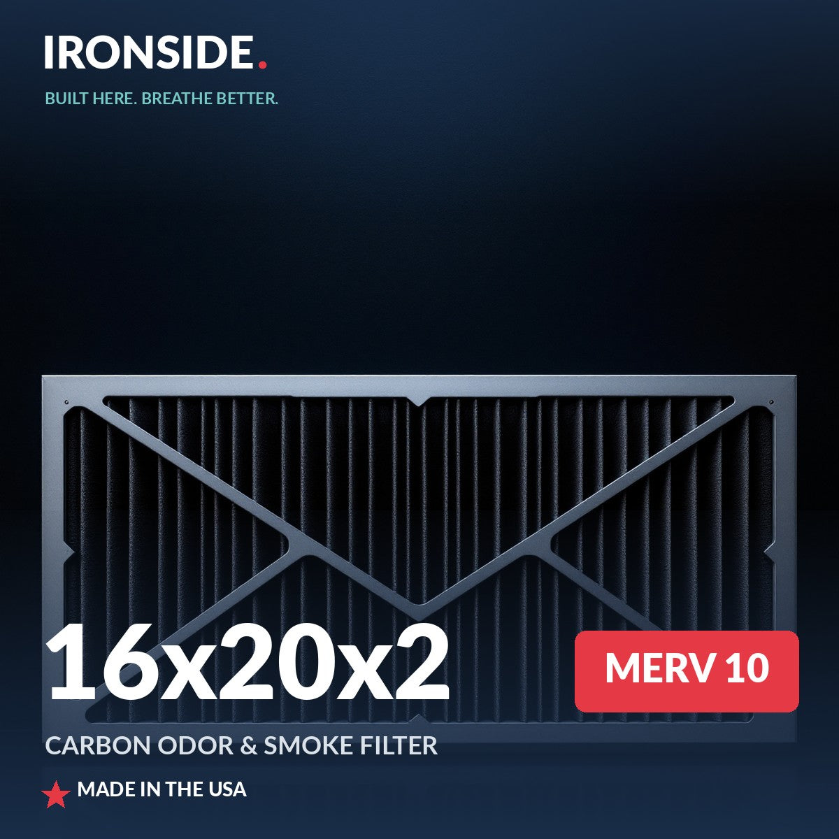 16x20x2 MERV 10 P + Carbon Air Filter — Ironside