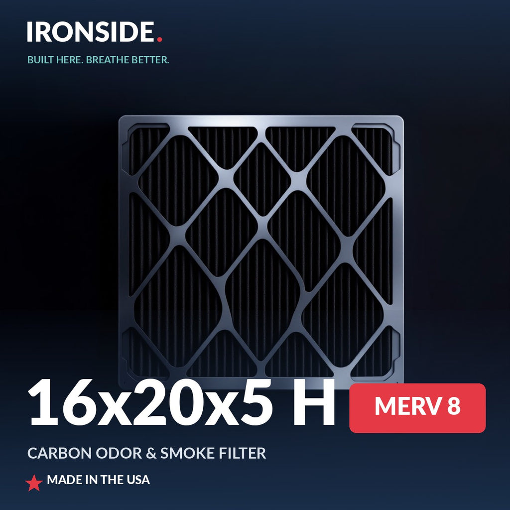 16x20x5 H MERV 8 P + Carbon Air Filter — Ironside