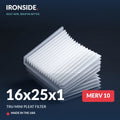 16x25x1 MERV 10 Tru Mini Pleat Air Filter — Ironside