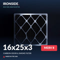16x25x3 MERV 8 P + Carbon Air Filter — Ironside