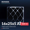 16x25x5 AB MERV 10 P + Carbon Air Filter — Ironside