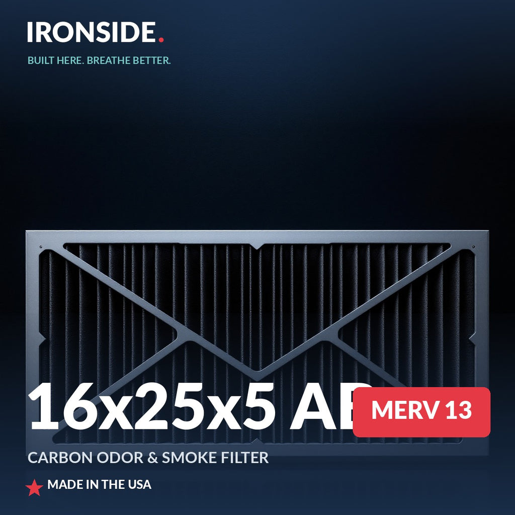 16x25x5 AB MERV 13 + Carbon Air Filter — Ironside