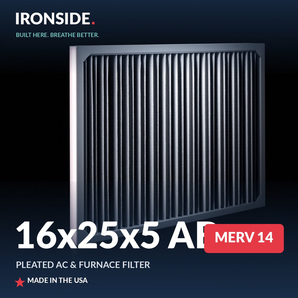 16x25x5 AB MERV 14 Air Filter — Ironside