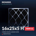 16x25x5 H MERV 12 P + Carbon Air Filter — Ironside