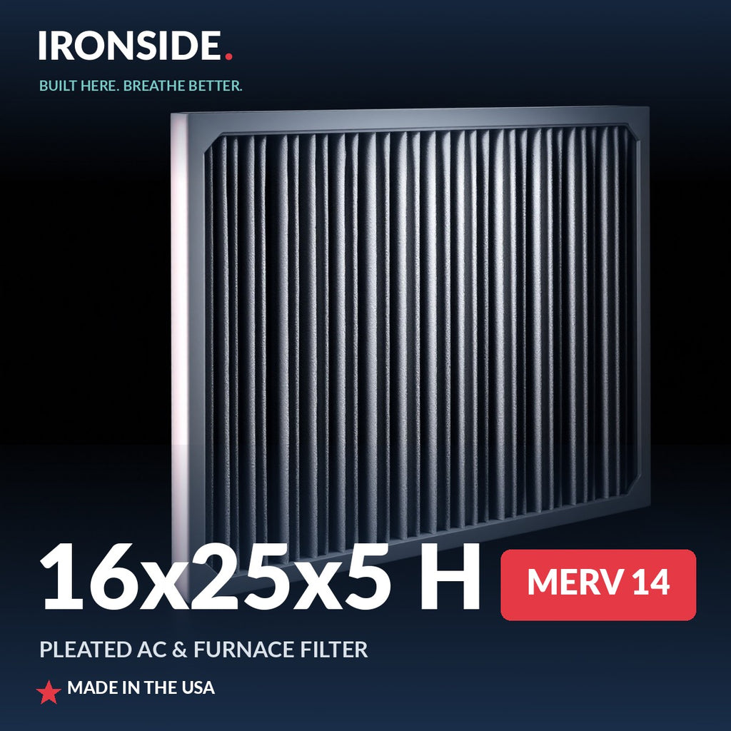 16x25x5 H MERV 14 Air Filter — Ironside