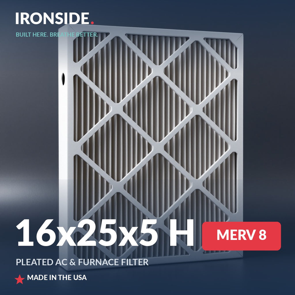 16x25x5 H MERV 8 Air Filter — Ironside