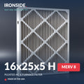 16x25x5 H MERV 8 Air Filter — Ironside