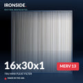 16x30x1 MERV 13 Tru Mini Pleat Air Filter — Ironside