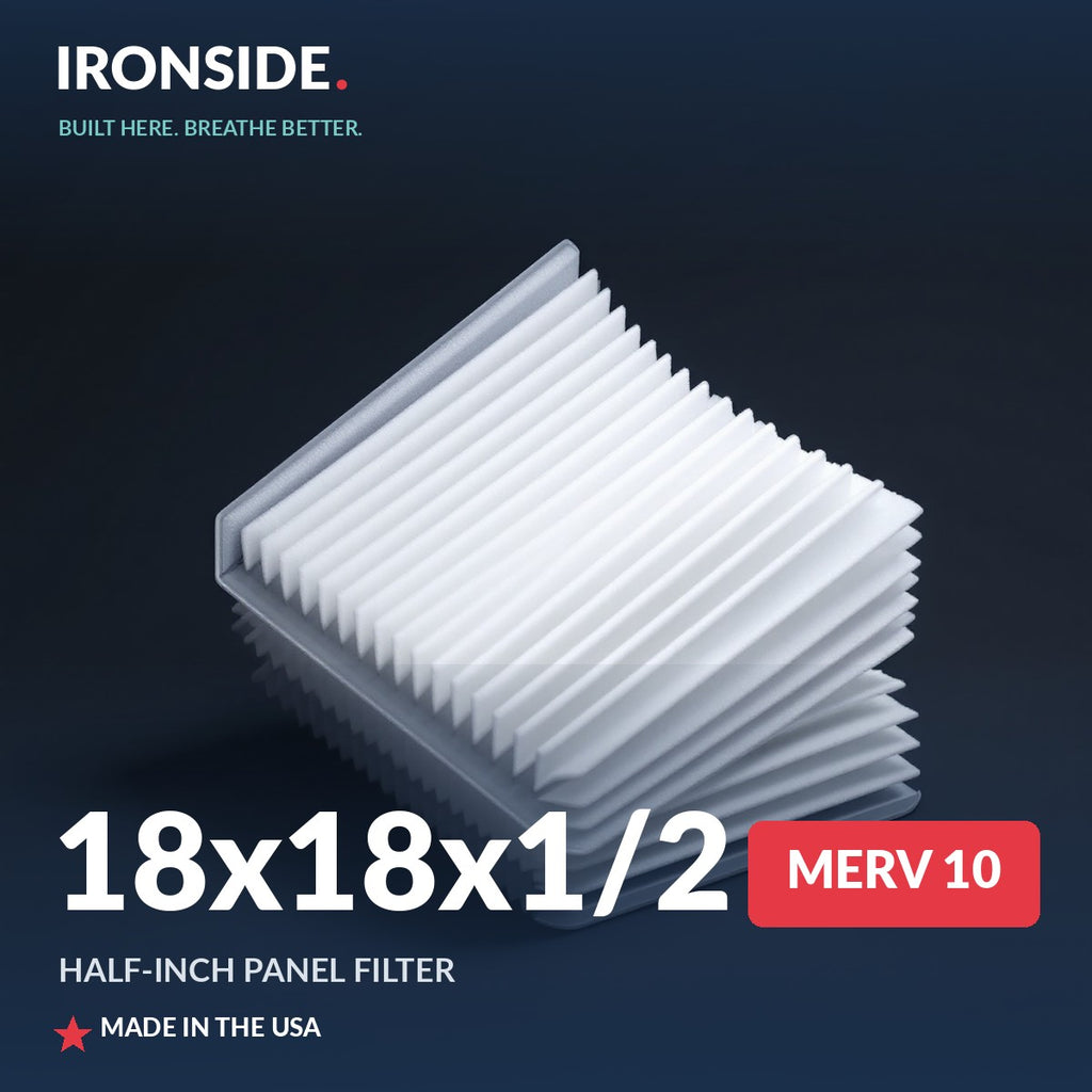 18x18x1/2 Half Inch Panel MERV 10 Air Filter — Ironside