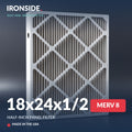 18x24x1/2 Half Inch Panel MERV 8 Air Filter — Ironside