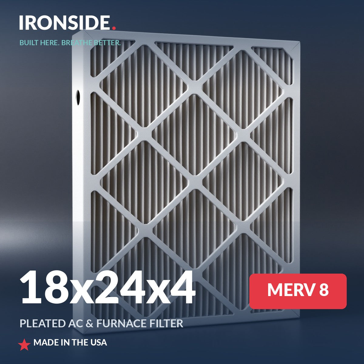 18x24x4 MERV 8 Air Filter — Ironside