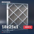 18x25x1 MERV 8 Tru Mini Pleat Air Filter — Ironside
