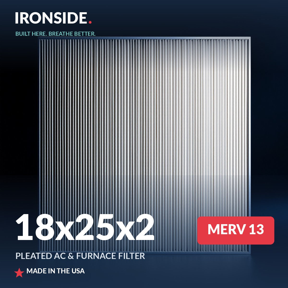 18x25x2 MERV 13 Air Filter — Ironside