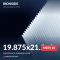 19.875x21.5x1 MERV 10 Air Filter — Ironside