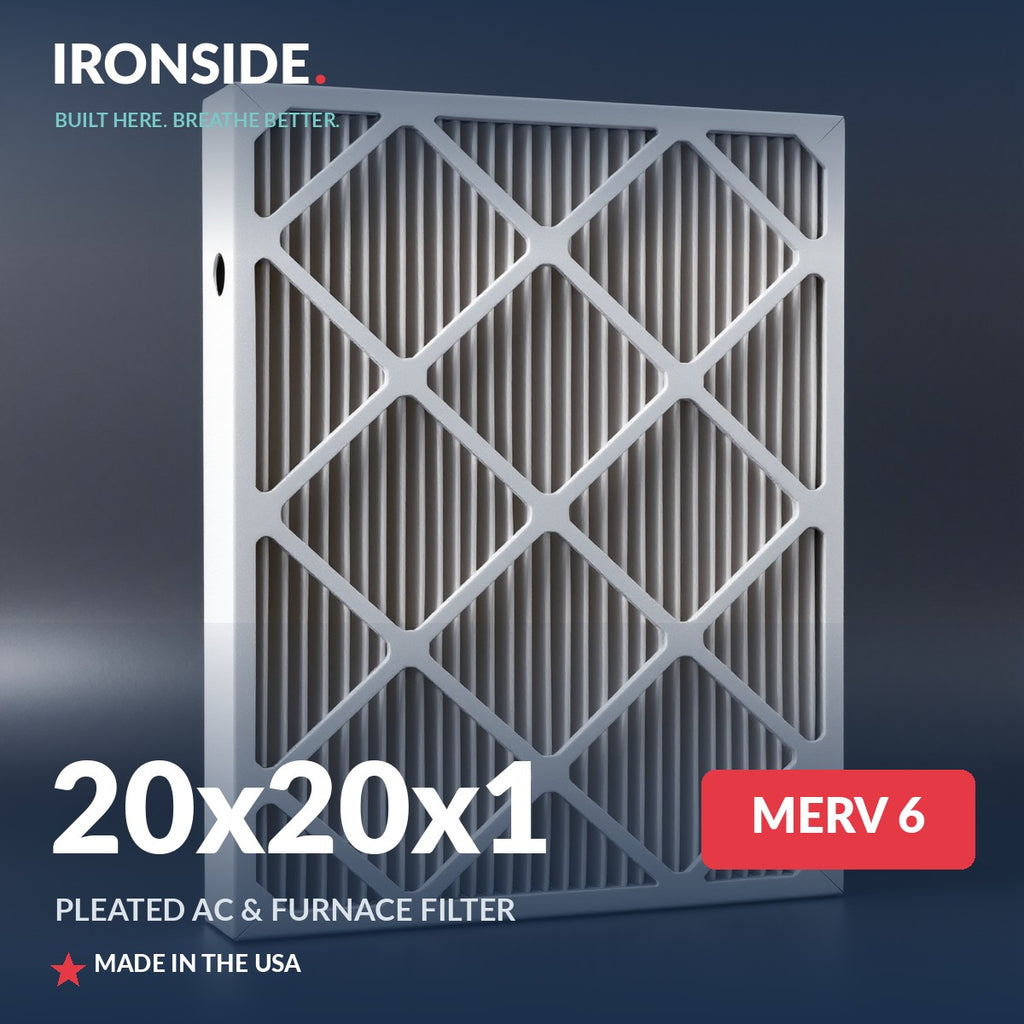 20x20x1 MERV 6 Poly Green Air Filter — Ironside