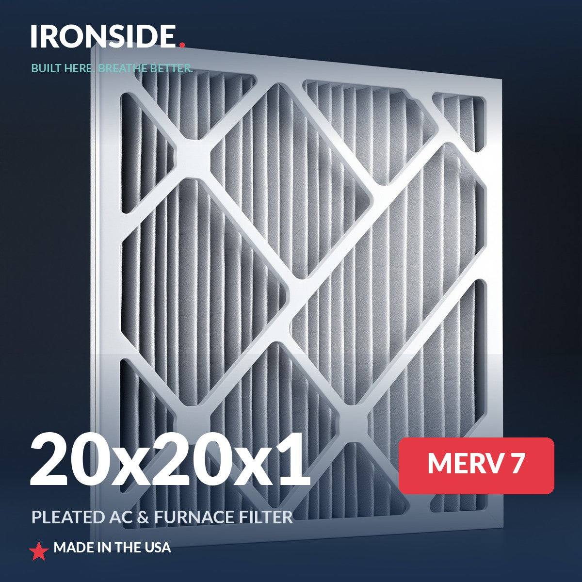 20x20x1 MERV 7 Air Filter — Ironside