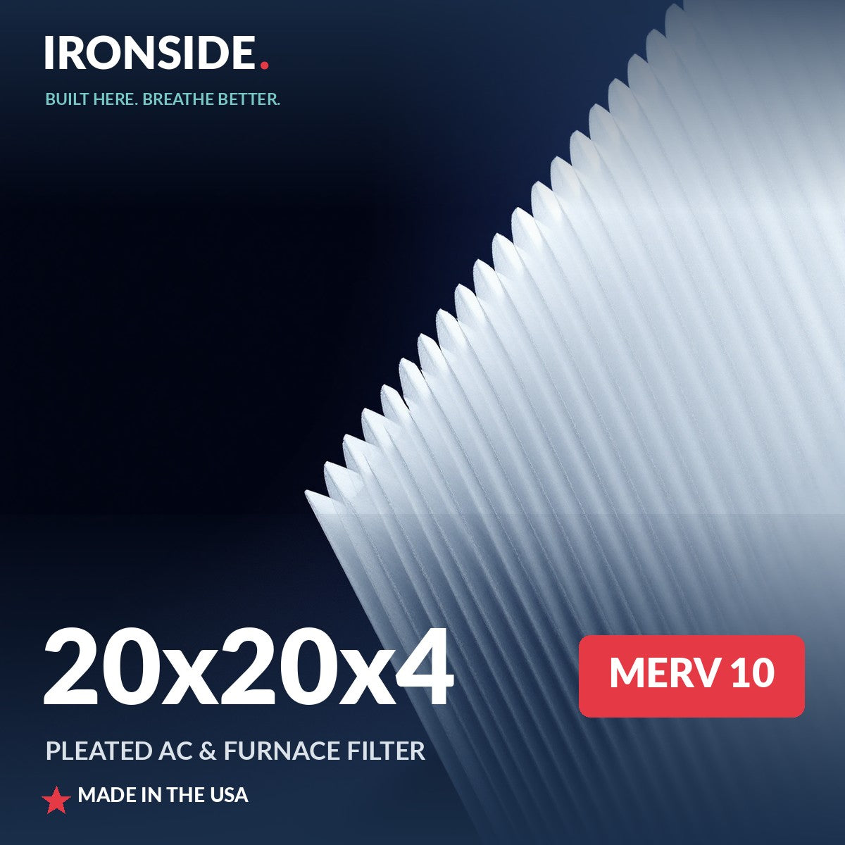 20x20x4 MERV 10 Air Filter — Ironside