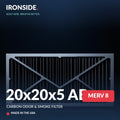20x20x5 AB MERV 8 Pure Carbon Air Filter — Ironside