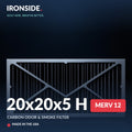 20x20x5 H MERV 12 P + Carbon Air Filter — Ironside