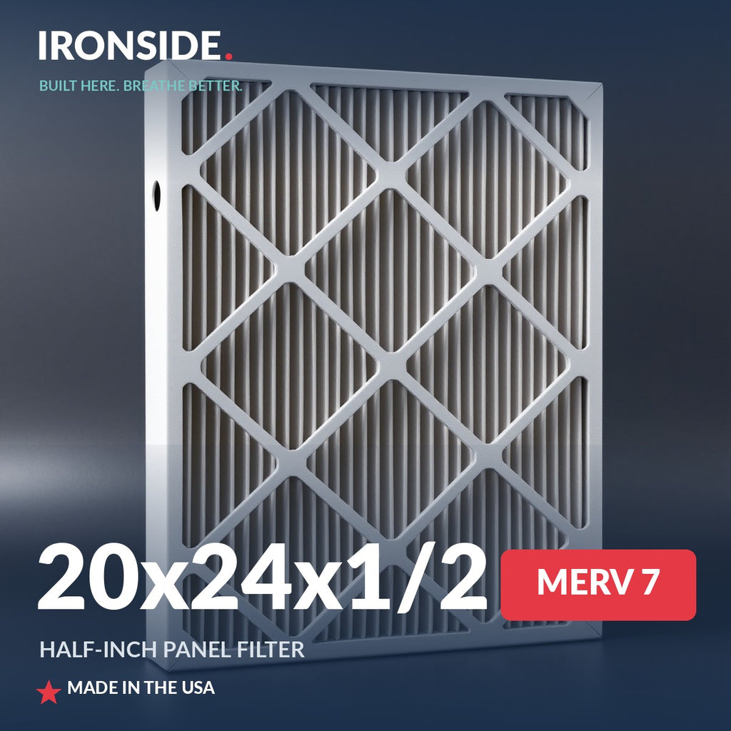 20x24x1/2 Half Inch Panel MERV 7 Air Filter — Ironside
