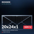 20x24x1 MERV 12 P + Carbon Air Filter — Ironside
