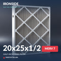 20x25x1/2 Half Inch Panel MERV 7 Air Filter — Ironside