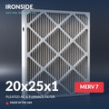 20x25x1 MERV 7 Air Filter — Ironside