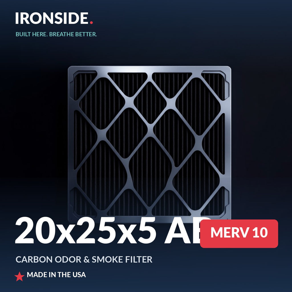 20x25x5 AB MERV 10 P + Carbon Air Filter — Ironside