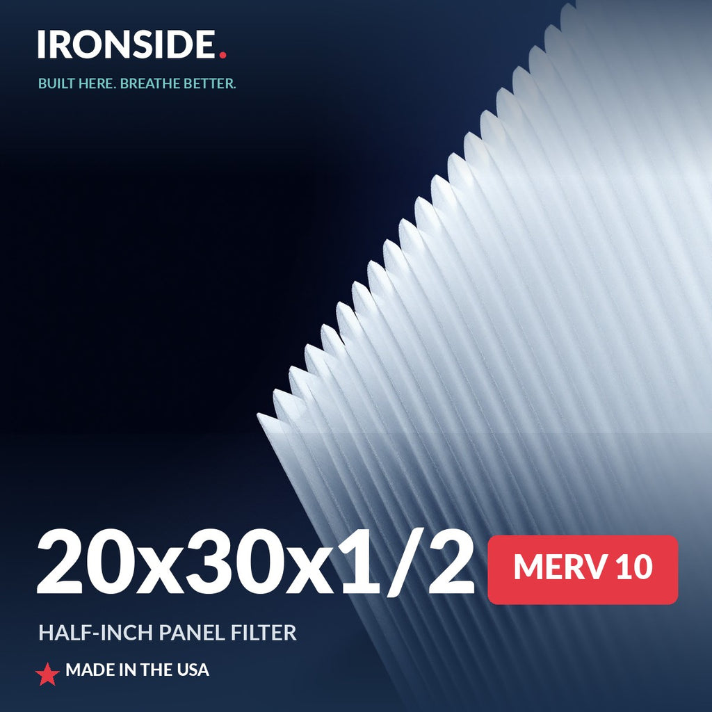 20x30x1/2 Half Inch Panel MERV 10 Air Filter — Ironside