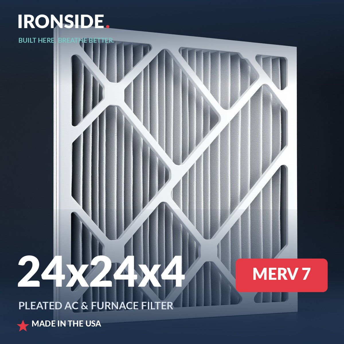 24x24x4 MERV 7 Air Filter — Ironside
