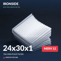 24x30x1 MERV 12 Tru Mini Pleat Air Filter — Ironside