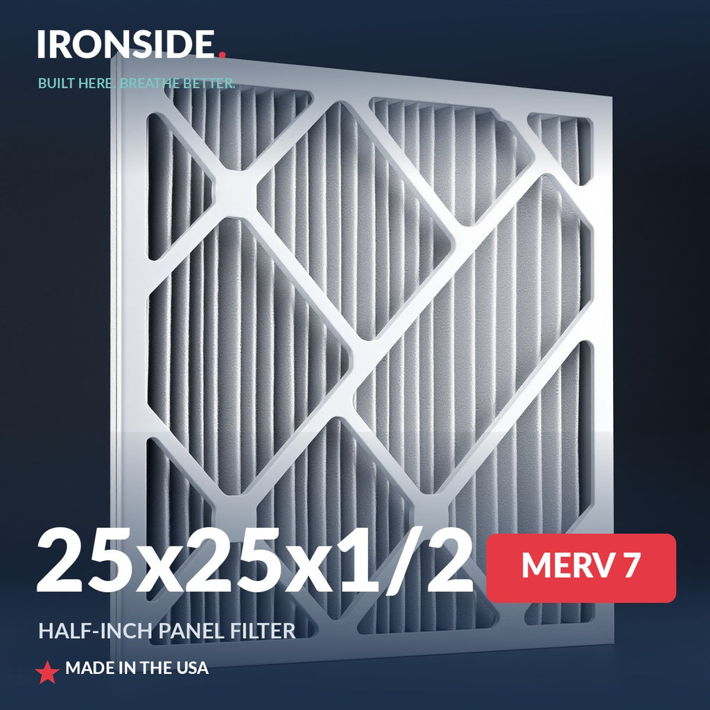 25x25x1/2 Half Inch Panel MERV 7 Air Filter — Ironside