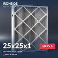 25x25x1 MERV 8 Tru Mini Pleat Air Filter — Ironside