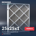 25x25x1 MERV 8 Air Filter — Ironside