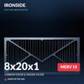 8x20x1 MERV 10 P + Carbon Air Filter — Ironside