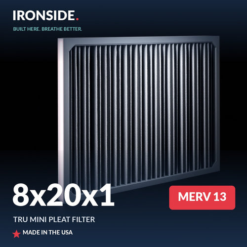 8x20x1 MERV 13 Tru Mini Pleat Air Filter — Ironside