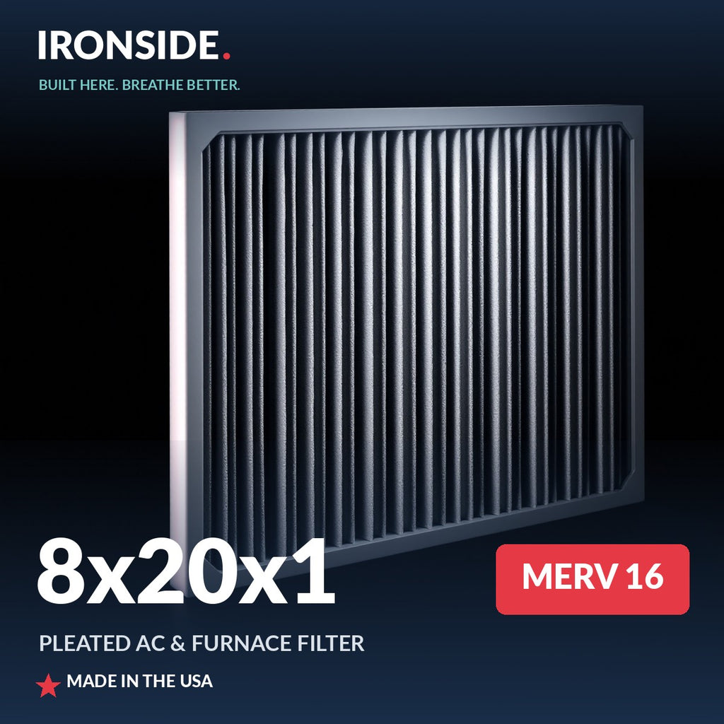 8x20x1 MERV 16 Air Filter — Ironside